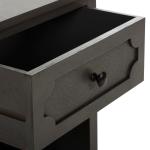 Gray Wood Open Shelf Rosa End Table