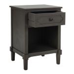 Gray Wood Open Shelf Rosa End Table