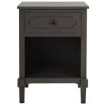Gray Wood Open Shelf Rosa End Table
