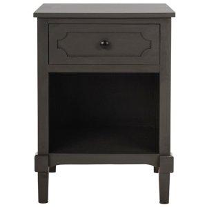 Gray Wood Open Shelf Rosa End Table
