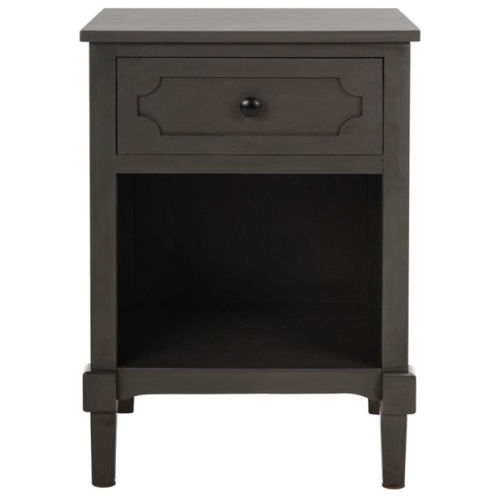 Gray Wood Open Shelf Rosa End Table