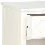 White Wood Open Shelf Rosa End Table