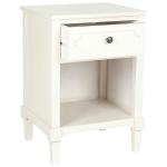 White Wood Open Shelf Rosa End Table