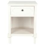 White Wood Open Shelf Rosa End Table
