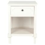 White Wood Open Shelf Rosa End Table
