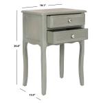 Gray 2-Drawer Mika Traditional Accent Table