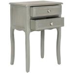 Gray 2-Drawer Mika Traditional Accent Table