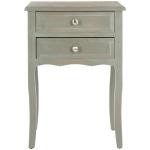 Gray 2-Drawer Mika Traditional Accent Table