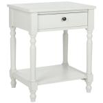 White Wood Spindle Razie Accent Table