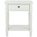 White Wood Spindle Razie Accent Table