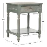 Vintage Gray Wood Rosie End Table