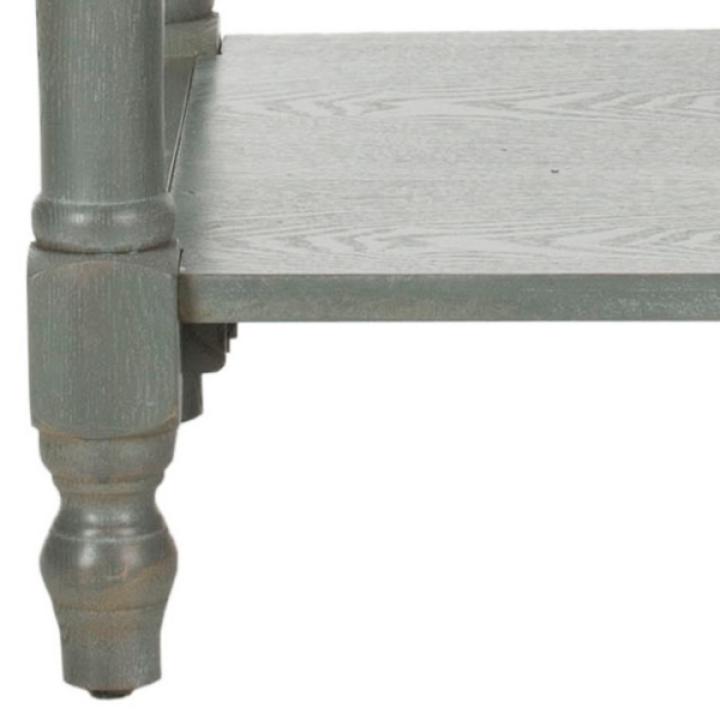 Vintage Gray Wood Rosie End Table