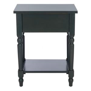 Navy Wood Spindle Razie Accent Table