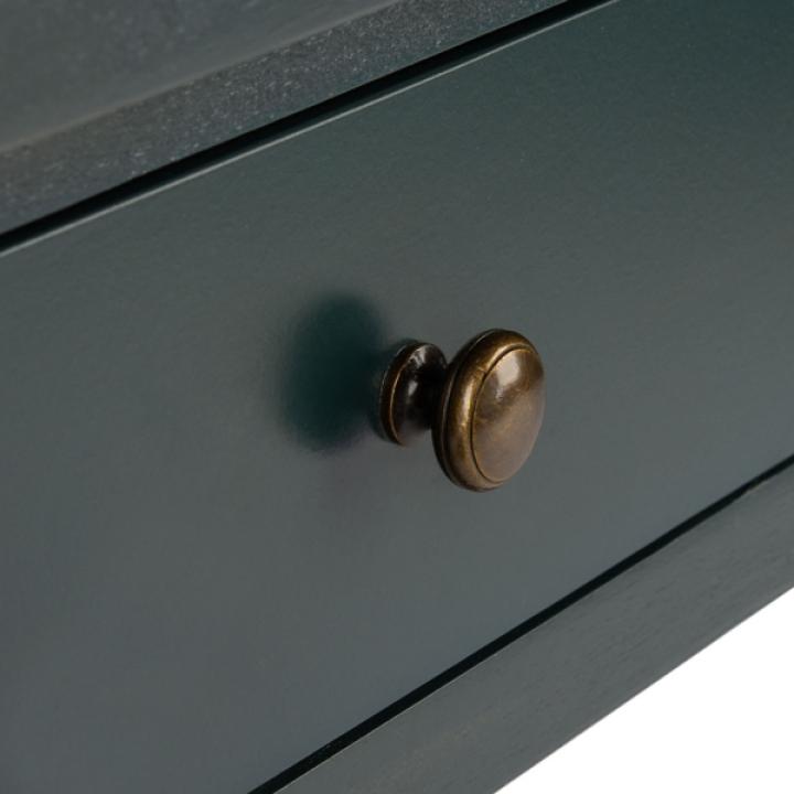 Navy Wood Spindle Razie Accent Table