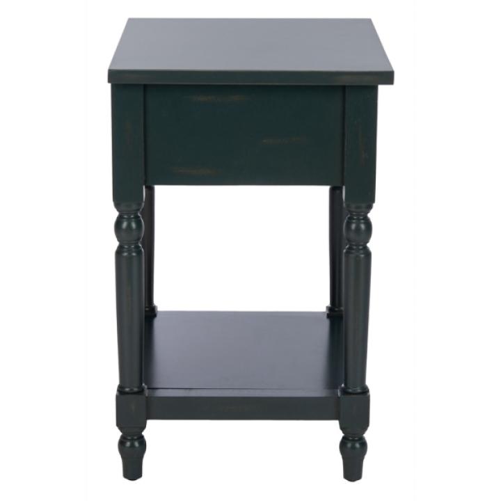 Navy Wood Spindle Razie Accent Table