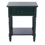 Navy Wood Spindle Razie Accent Table