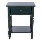 Navy Wood Spindle Razie Accent Table