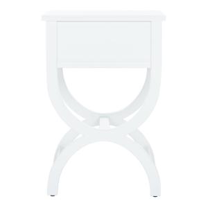 White Contemporary Maxine Accent Table