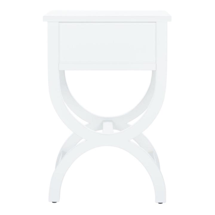 White Contemporary Maxine Accent Table