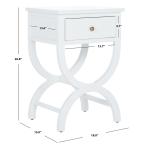 White Contemporary Maxine Accent Table
