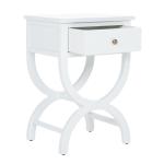White Contemporary Maxine Accent Table