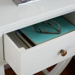 White Contemporary Maxine Accent Table