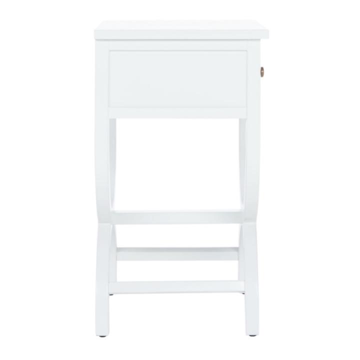 White Contemporary Maxine Accent Table
