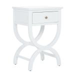 White Contemporary Maxine Accent Table