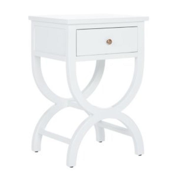 White Contemporary Maxine Accent Table