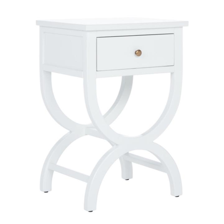 White Contemporary Maxine Accent Table