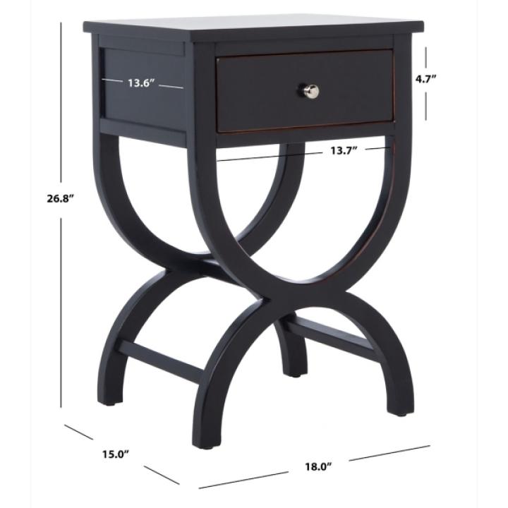 Black Contemporary Maxine Accent Table
