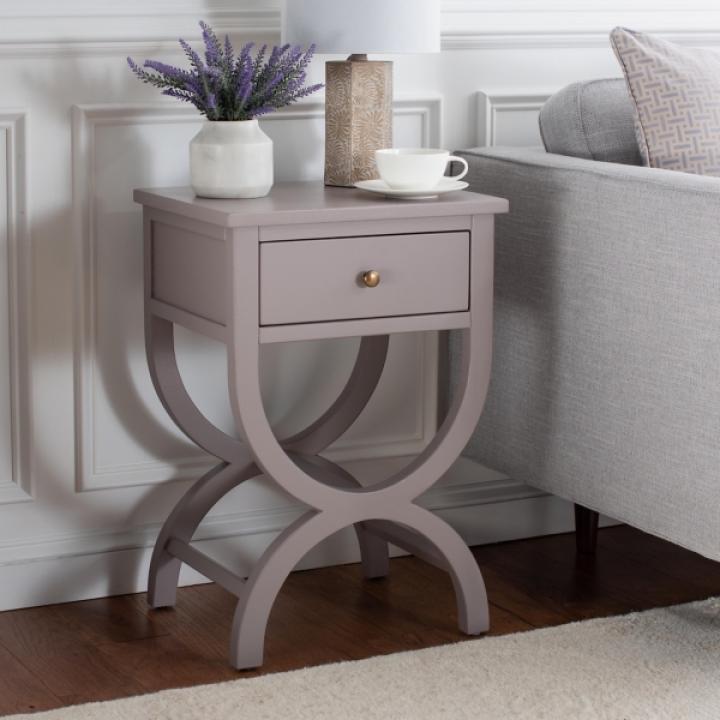 Gray Contemporary Maxine Accent Table