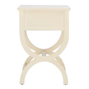 Weathered Vanilla Contemporary Maxine Accent Table