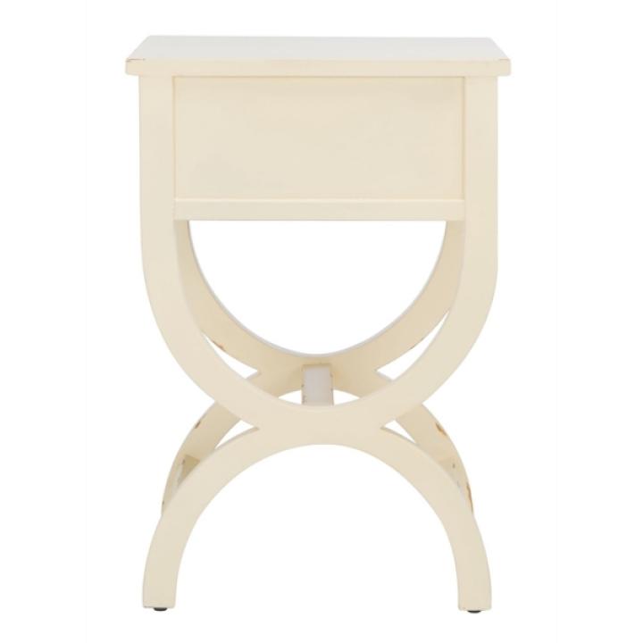 Weathered Vanilla Contemporary Maxine Accent Table