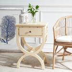 Weathered Vanilla Contemporary Maxine Accent Table