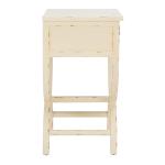 Weathered Vanilla Contemporary Maxine Accent Table