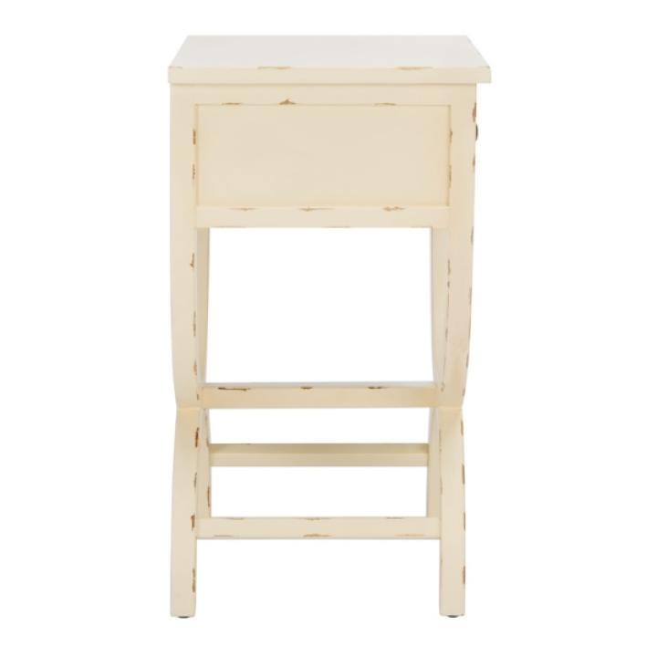 Weathered Vanilla Contemporary Maxine Accent Table
