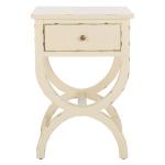 Weathered Vanilla Contemporary Maxine Accent Table