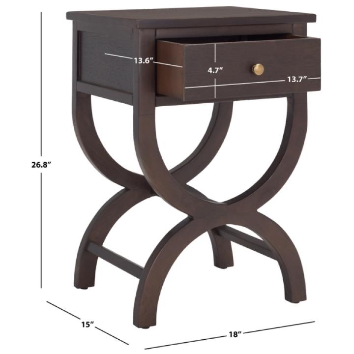 Brown Contemporary Maxine Accent Table