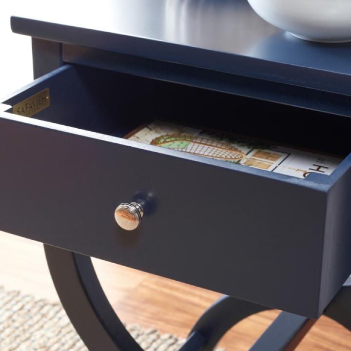 Navy Contemporary Maxine Accent Table