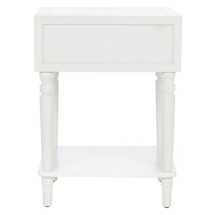 White Single Drawer Letta Accent Table
