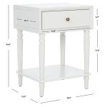 White Single Drawer Letta Accent Table