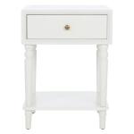 White Single Drawer Letta Accent Table