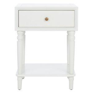 White Single Drawer Letta Accent Table