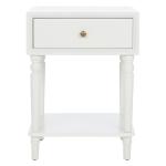 White Single Drawer Letta Accent Table