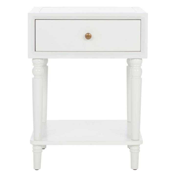 White Single Drawer Letta Accent Table
