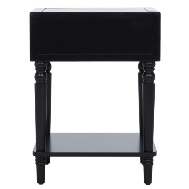 Black Single Drawer Letta Accent Table