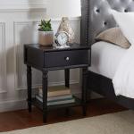 Black Single Drawer Letta Accent Table