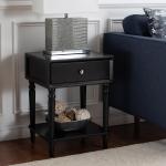 Black Single Drawer Letta Accent Table
