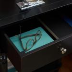 Black Single Drawer Letta Accent Table